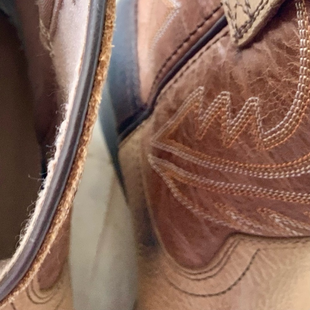 Ariat Square Toe, Leather, Western Boots, Little Boys Size 2.5 - Picture 10 of 10